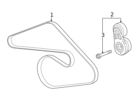 Accessory Drive Belt System Components for 2019 Cadillac CTS #0