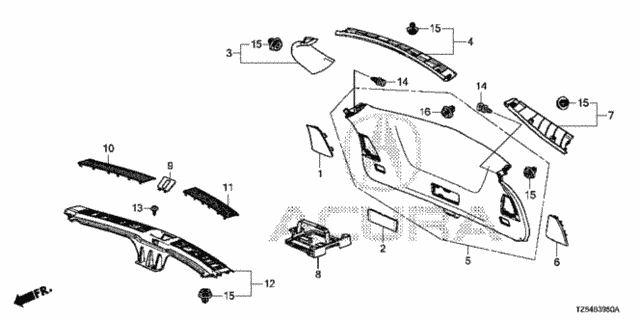 Tailgate Lining for 2014 Acura MDX #0
