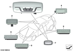 63317910811 - Lighting: Interior Reading Light Led Front for BMW Image