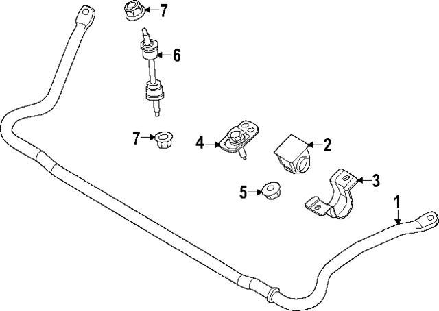 LC3Z5484C - Suspension: Stabilizer Bar Bushing for Ford: F-250 Super Duty, F-350 Super Duty Image