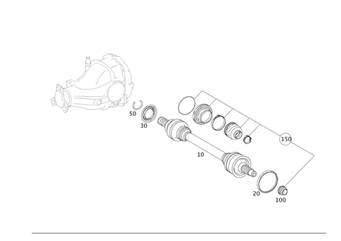 Axle Shaft for 2012 Mercedes-Benz E550 #0