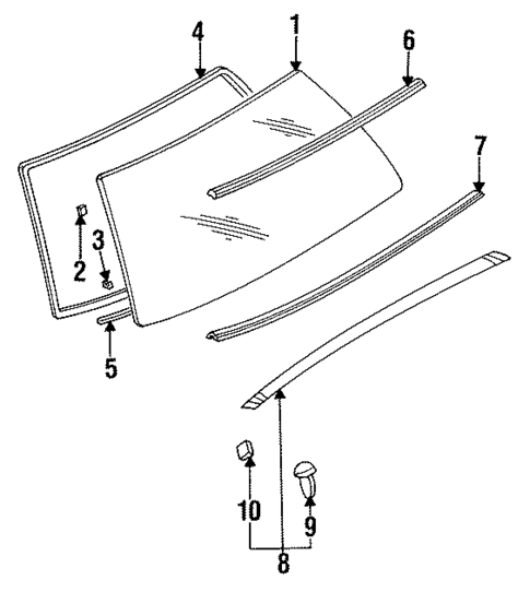 Back Glass for 1991 Subaru Loyale #0