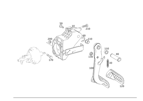 Pedal Assembly with Bearing for 2014 Mercedes-Benz SLS AMG #0