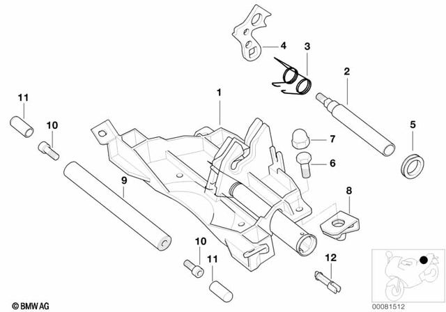 52532307799 - Seats and Seat Bench: Lock Support -  for BMW-Motorrad Image image