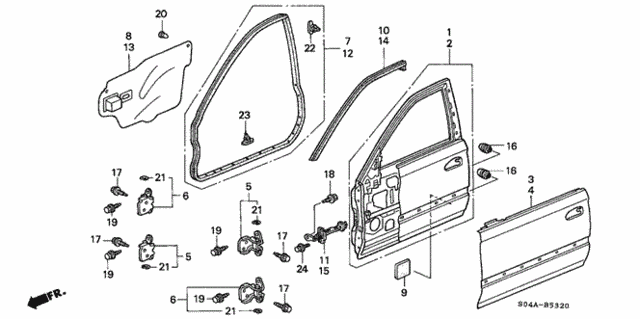 Front Door Panels for 2000 Honda Civic #0