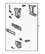 1W6Z7602501AA - Body: Hinge Pillar for Ford Image