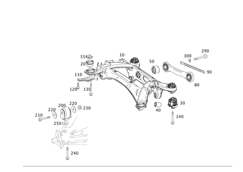 Rear Axle Carrier for 2009 Mercedes-Benz C300 #0