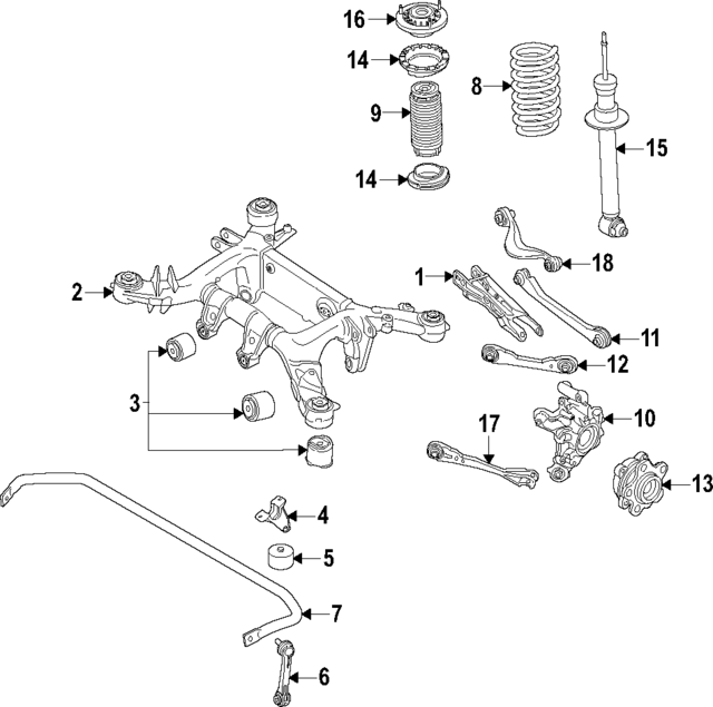 33526896015 - Suspension: Strut for BMW Image