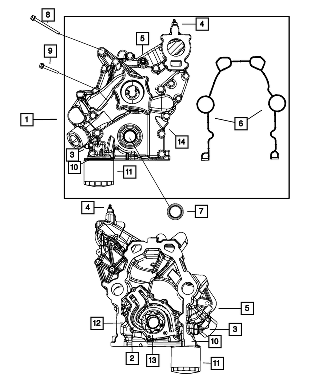 5037708AC - 8.4L Gas; Engine: Timing Case Cover for Mopar Image image
