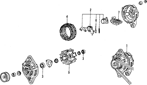 Alternator for 1987 Mazda B2200 #0