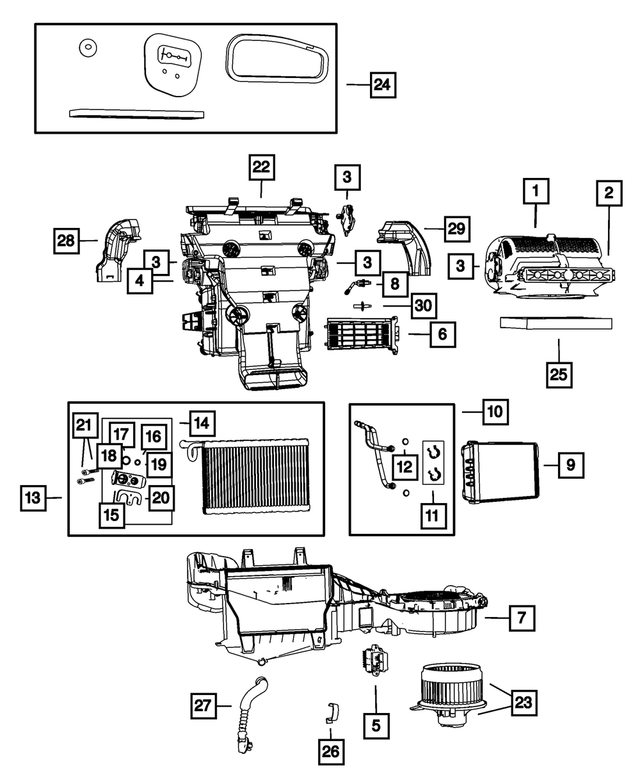 « 68079485AA – Air Conditioners and Heaters : Noyau Du Chauffage Tube pour Mopar Image »