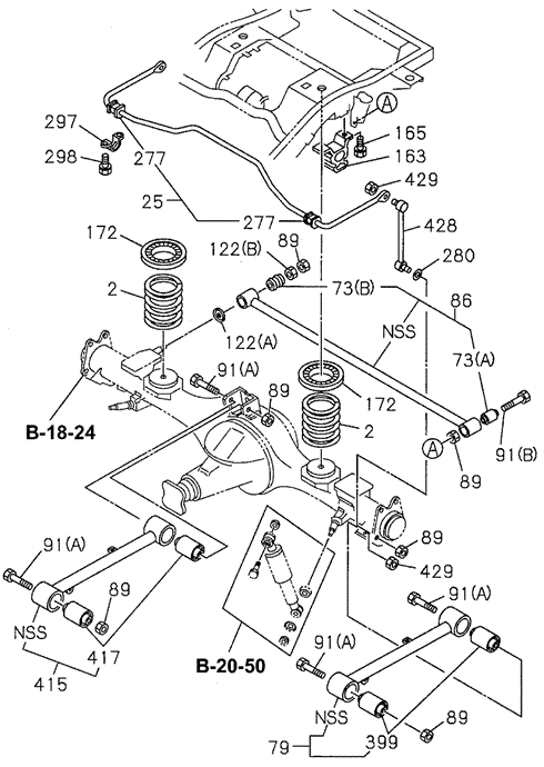 Rear Suspension (Link  - Spring) for 1997 Acura SLX #0