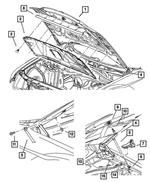 5112137AE - Body Sheet Metal Except Doors: Hood for Mopar Image