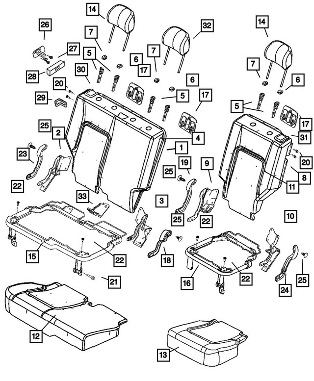 55352816AC - Interior Trim: Seat Back Latch Striker, Right for Jeep: Liberty Image