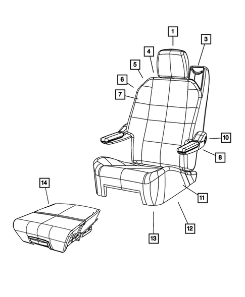 Rear Seats - Second Row for 2010 Chrysler Town & Country #2