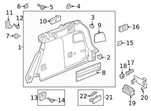 Interior Trim - Quarter Panels for 2018 Volkswagen Golf Alltrack #0