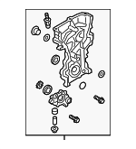 213502E021 - Engine: Front Cover for Hyundai: Elantra, Elantra Coupe, Elantra GT Image