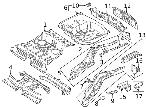 Rear Floor & Rails for 2014 Ford Explorer #0