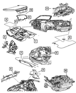 5258030AB - Interior Trim: Footrest Support for Mopar Image