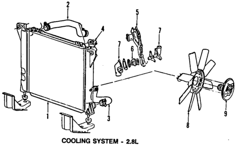 Radiator & Components for 1986 Ford Aerostar #0