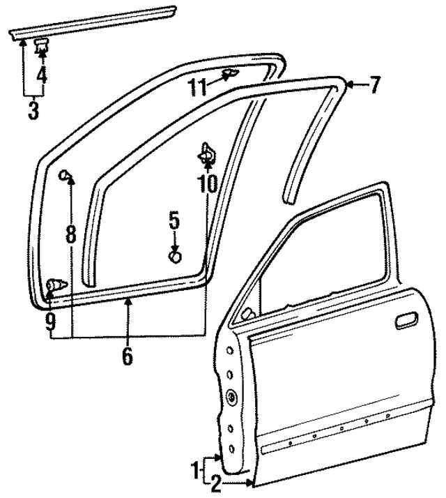 8213022200 - : Door Weather-Strip for Hyundai Image
