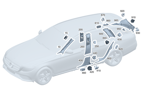 Trim for a, B, C, D-Pillar for 2014 Mercedes-Benz C300 #0