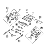 68070954AE - Body Sheet Metal Except Doors: Rear Floor Pan for Mopar Image