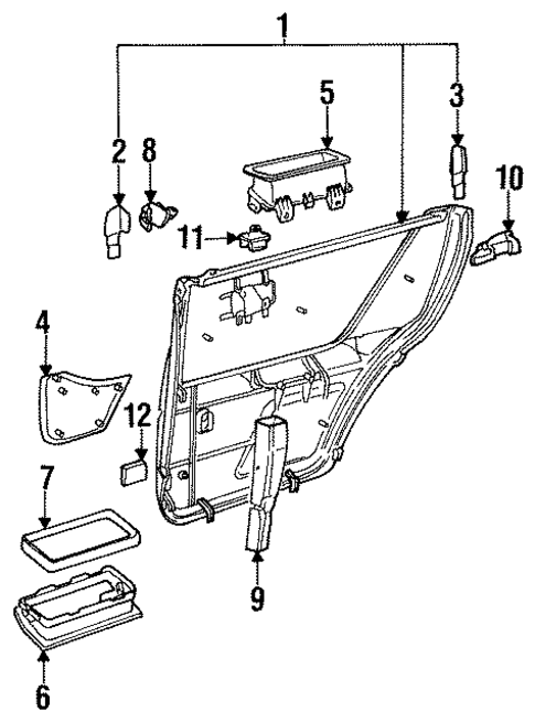 Interior Trim - Rear Door for 1994 Audi 90 Quattro #0