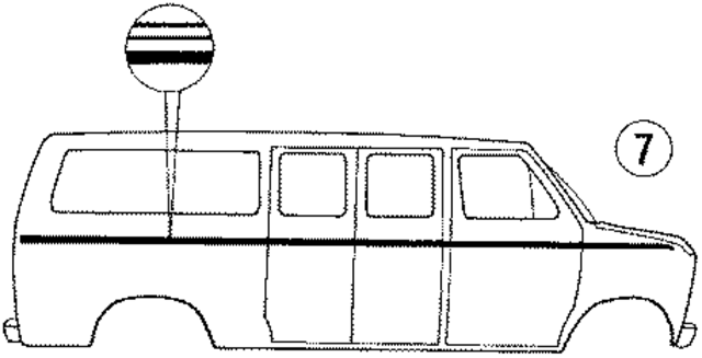E5UZ1120000DB - Body: Stripe Tape for Ford: E-150 Econoline, E-150 Econoline Club Wagon, E-250 Econoline, E-250 Econoline Club Wagon, E-350 Econoline, E-350 Econoline Club Wagon Image