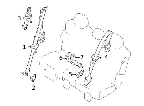 Seat Belt for 2012 INFINITI QX56 #2