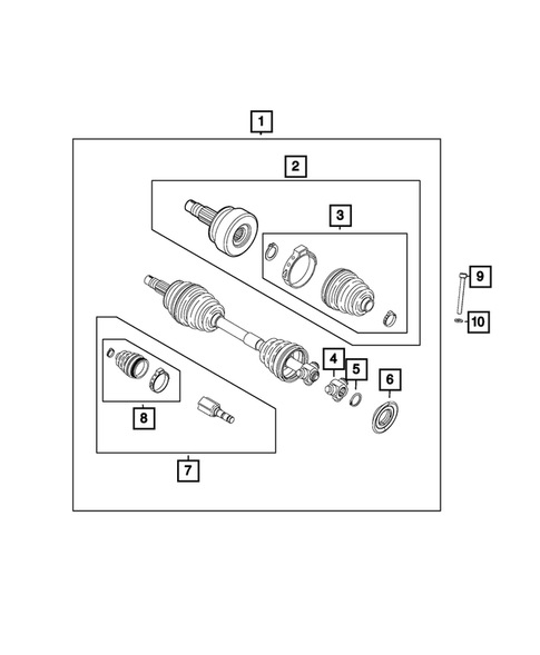 Front Axle Drive Shafts for 2016 Jeep Renegade #0