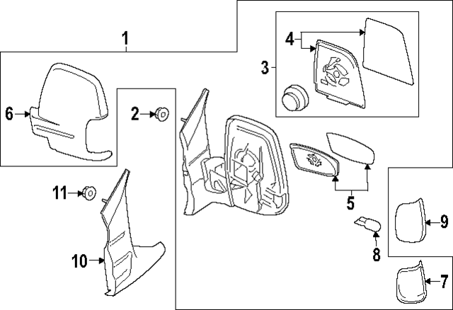 CK4Z17682J - Body: Motor for Ford: Transit-150, Transit-250, Transit-350, Transit-350 HD Image
