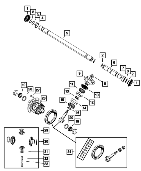 Front Axle;  Housing, Differential and Vent for 2009 Dodge Dakota #0