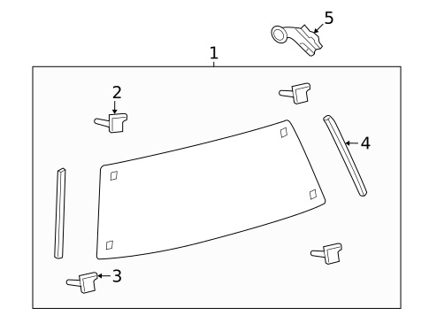 Glass - Lift Gate for 2010 Toyota Land Cruiser #0