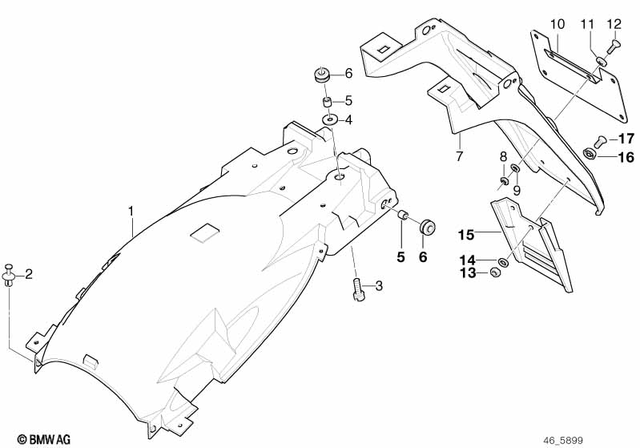 46622313555 - : Rear Wheel Cover for BMW-Motorrad Image