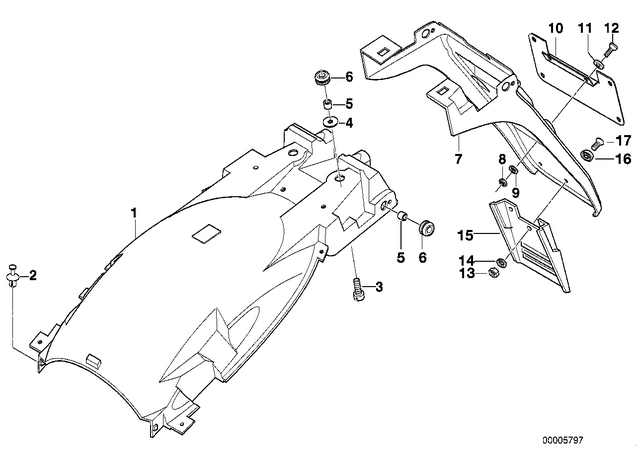 46622313555 - : Rear Wheel Cover for BMW-Motorrad Image