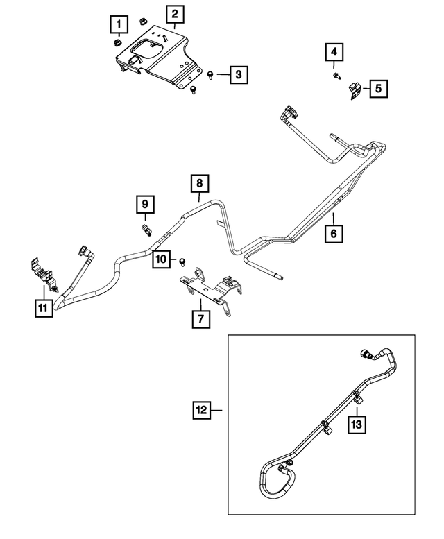 68090480AD - Fuel: Fuel Line Bracket for Mopar Image image