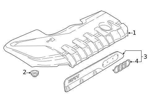 Engine Appearance Cover for 2021 Audi TTS Quattro #0