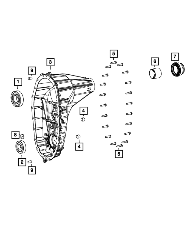 68161328AA - Transfer Case and Power Transfer Unit: Output Shaft Bearing for Mopar Image