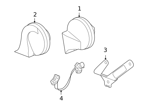 Horn for 2009 Cadillac XLR #0