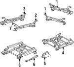1S8Z6361704AA - Body: Seat Track for Mercury: Cougar Image