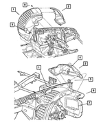 6507453AA - Body Sheet Metal Except Doors: Bolt And Retainer for Mopar Image