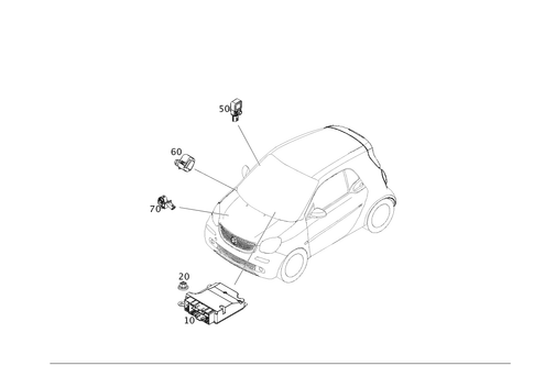 Belt Locking Retractor, Airbag and Sidebag for 2009 Smart Fortwo #0