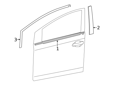 Exterior Trim - Front Door for 2013 Toyota Prius V #0