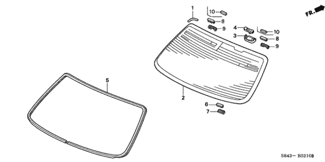Rear Windshield for 2001 Honda Accord #0