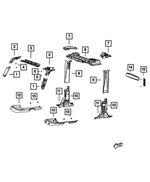 1NJ82DX9AC - Interior Trim: A Pillar Molding, Right for Jeep: Wrangler, Wrangler JK Image