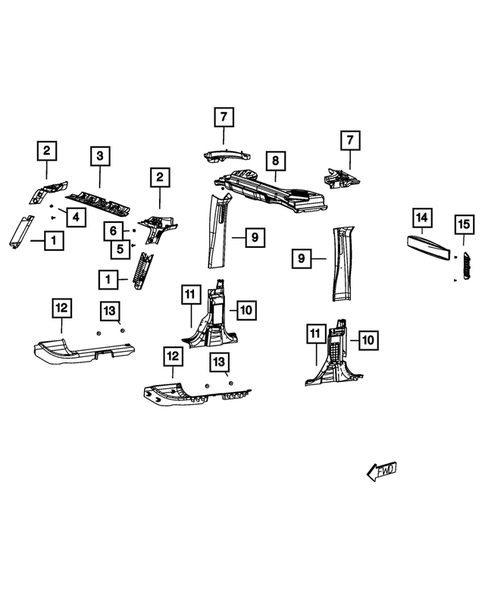 Panels-Moldings-Scuff Plates, Pillar, Cowl, 1/4 Panel Trim and Cargo Covers for 2017 Jeep Wrangler #0