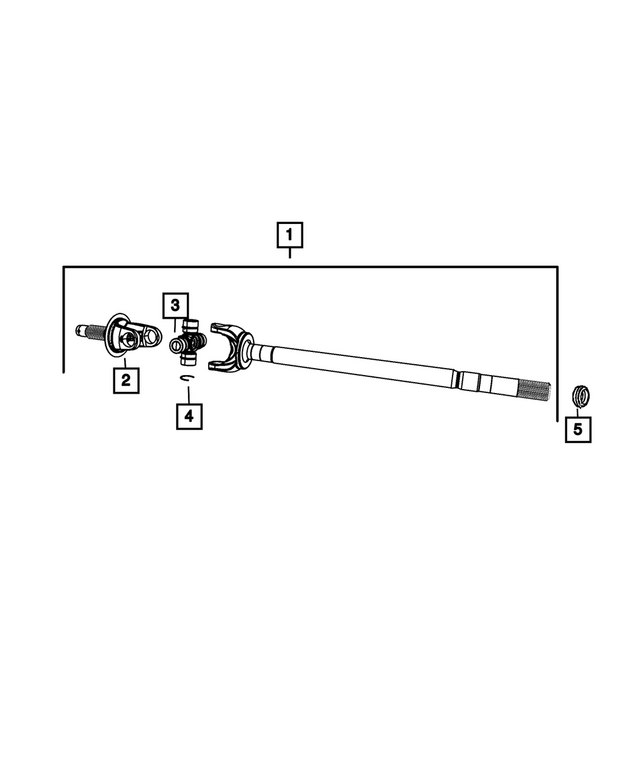 5127826AA - Front Axle; American Axle 235 MM Single Rear Wheel; Differential and Drive Line: U-joint Snap Ring for Mopar Image