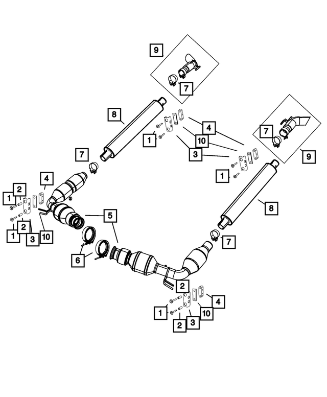68258628AB - Exhaust: Tailpipe Exhaust Tip for Mopar Image