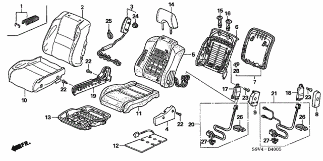 Front Seat (R.) ('06-) for 2006 Honda Pilot #0